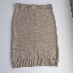 H&M Sweater pencil skirt, Size L, Beige, New With Tag